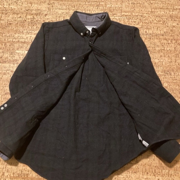 Patrik Ervell FW12 Wool Shirt Two Pocket Shirt Over-Dyed Black Watch S Small - Picture 3 of 8